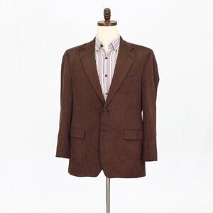 Chaps 41R Brown Solid 2-Button Sport Coat Blazer Jacket P606
